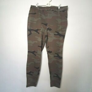 NWT Time & Tru Camouflage Stretch Pants Sz 2X Camo Fitted High Rise Green Ladies